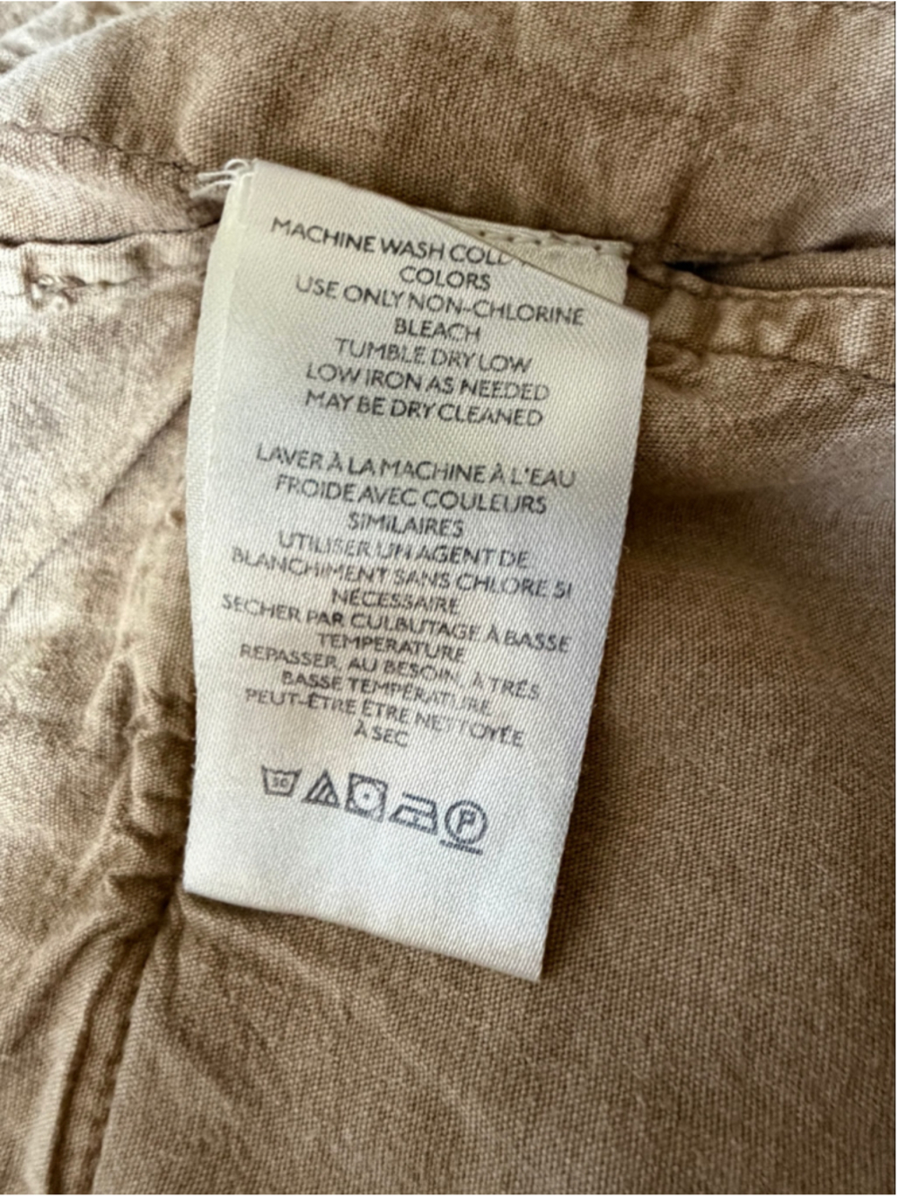 Women's Free People Cargo Cropped Pants Size L Beige - Picture 4 of 7